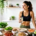 Dieta sana per perdere peso con alimenti salutari e attività fisica