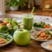 Dieta della mela verde con mela fresca e alimenti di un menu settimanale equilibrato per dimagrire.