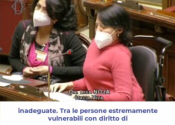 Vaccino Covid, Noja: Garantire precedenza alle persone fragili