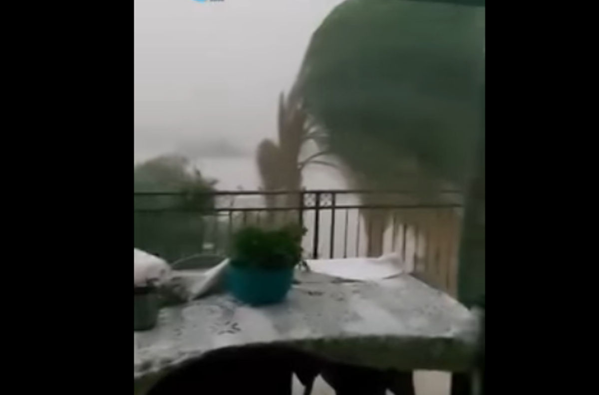 Cella temporalesca a Palermo: forte downburst a Partinico VIDEO