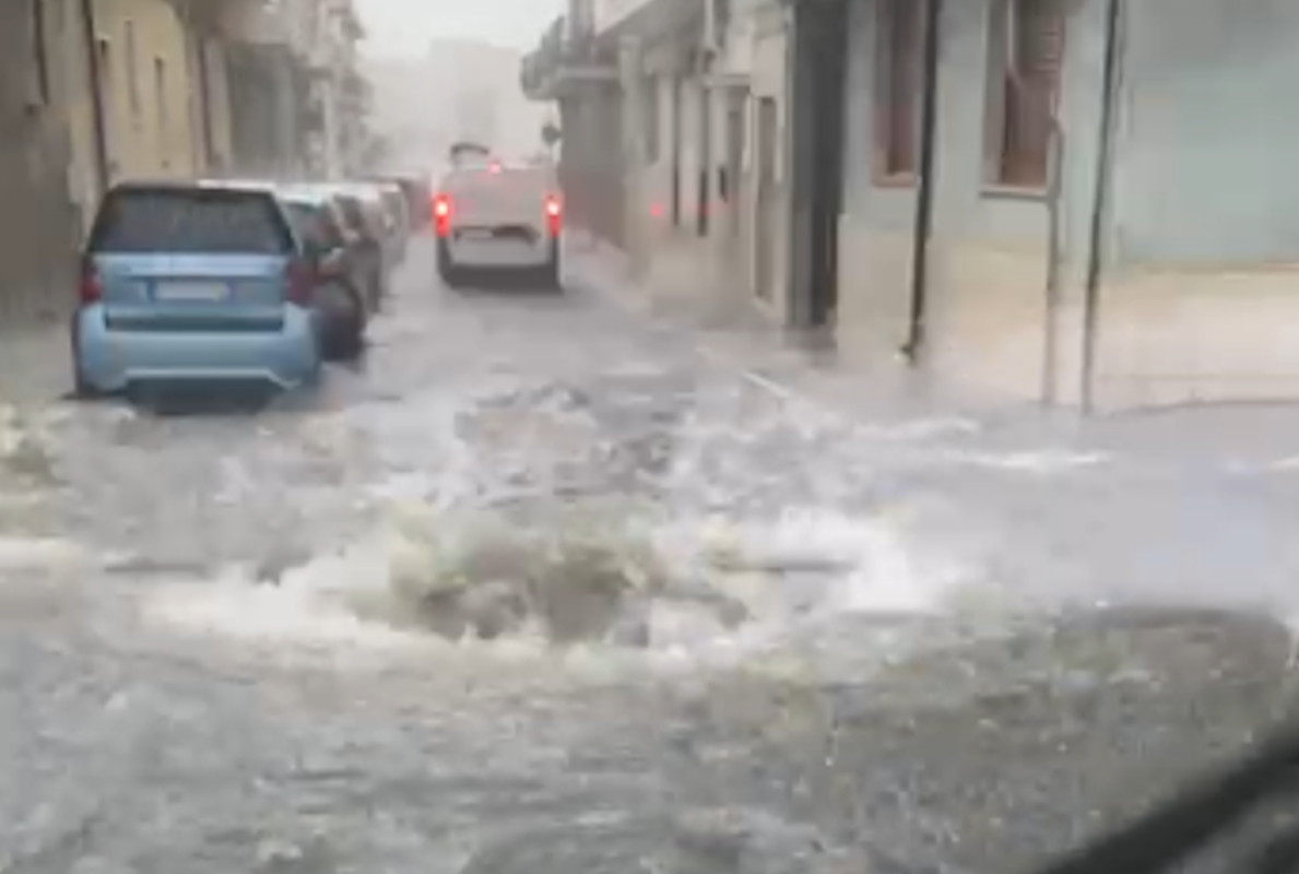 Maltempo nel ragusano: nubifragio a Vittoria VIDEO