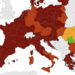 Covid, Italia rossa e rosso scuro in mappa Ecdc