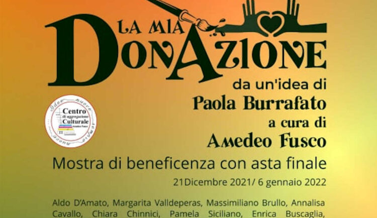 La mia donazione a Ragusa: mostra di beneficenza con asta finale