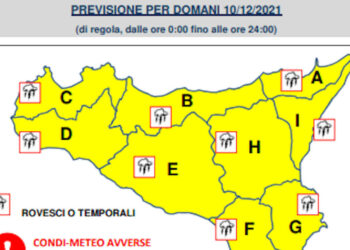 Maltempo in Sicilia, allerta gialla anche a Ragusa