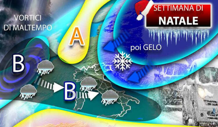 Previsioni meteo Natale: freddo, pioggia e neve: ecco dove