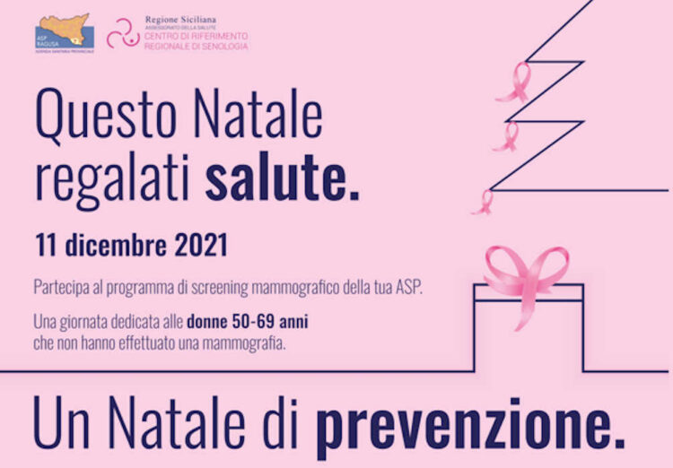Natale di prevenzione a Ragusa: screening mammografico gratuito