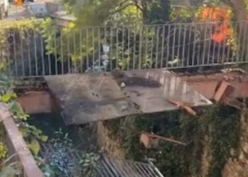 Ponticello parzialmente crollato a Ragusa