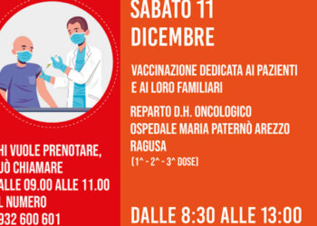 Ragusa, secondo appuntamento vaccinazione nel DH Oncologico