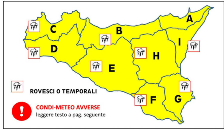 Modica, allerta meteo gialla: possibili temporali