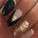 Unghie per Capodanno 2022: nero, oro e glitter