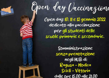Asp Ragusa, open day vaccinazione studenti scuole primarie e secondarie: ecco dove andare