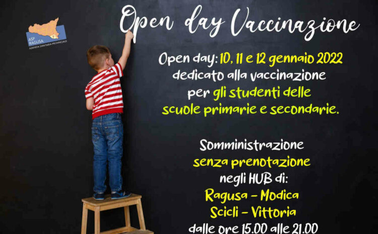 Asp Ragusa, open day vaccinazione studenti scuole primarie e secondarie: ecco dove andare
