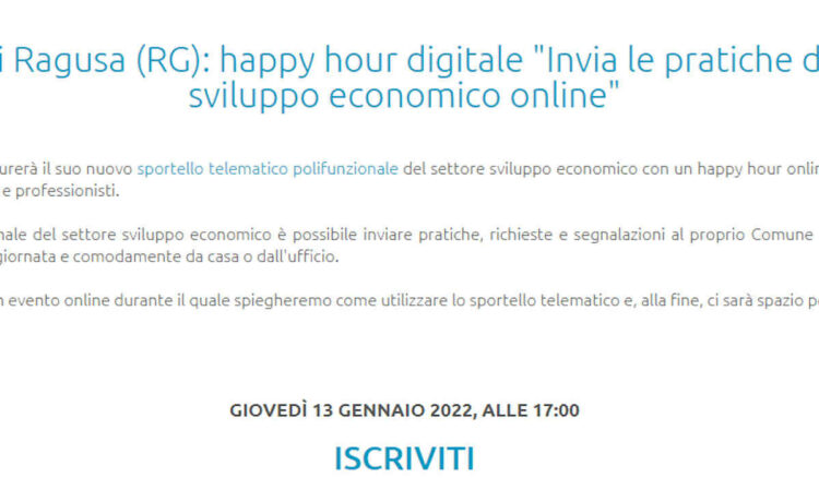 Ragusa, sportello telematico per pratiche online