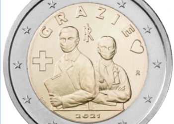 Moneta da 2 euro per dire Grazie a medici e infermieri
