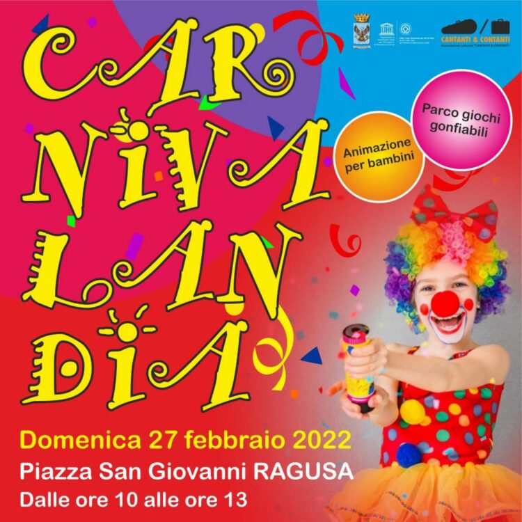 L’Amministrazione comunale organizza per il Carnevale a Ragusa e Marina di Ragusa delle iniziative dedicate ai bambini