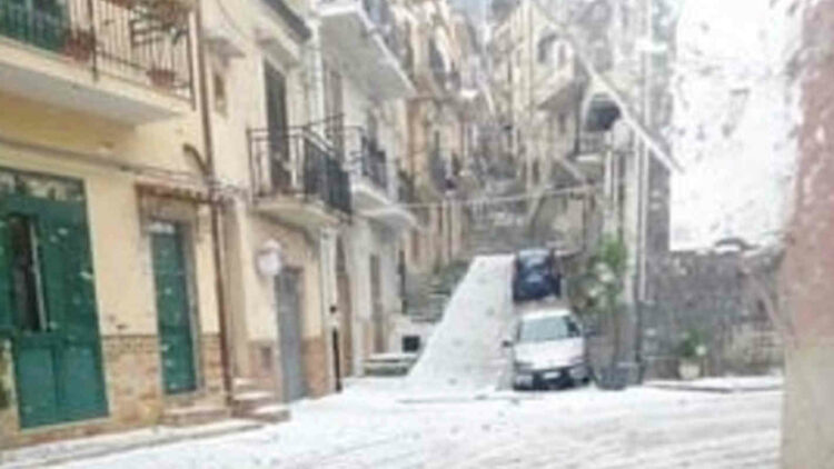 Maltempo, neve a bassa quota nel Palermitano
