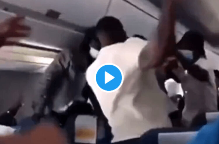Maxi rissa in aereo, paura tra i passeggeri: ferito VIDEO