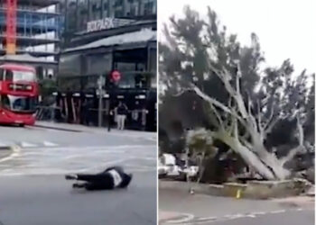 Tempesta Eunice, persone spazzate dal vento e aerei che non riescono ad atterrare: è impressionante VIDEO