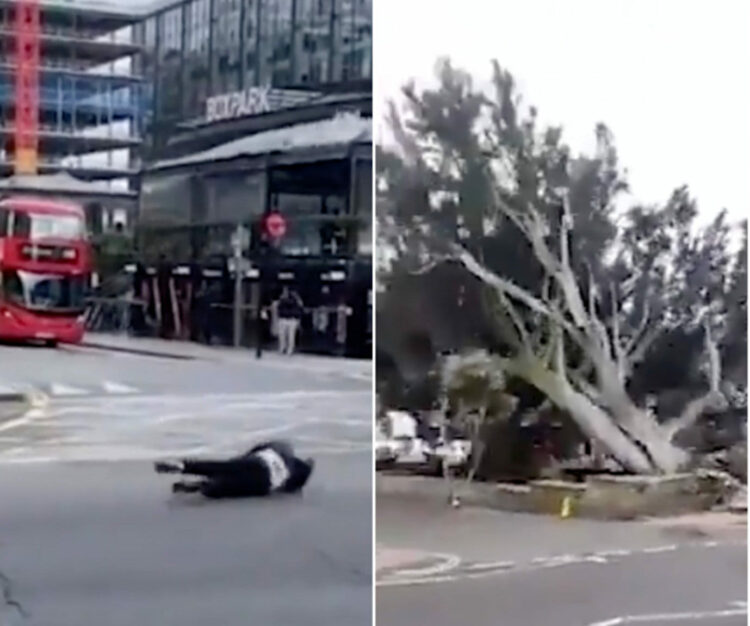 Tempesta Eunice, persone spazzate dal vento e aerei che non riescono ad atterrare: è impressionante VIDEO