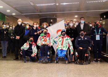 Milano-Cortina, la bandiera paralimpica arrivata in Italia
