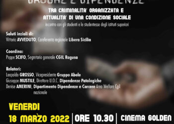 Droghe e dipendenze: incontro a Vittoria