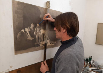 Giuseppe Colombo e i suoi 8 d'apres del Caravaggio a Modica