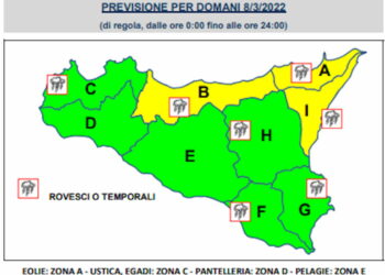 Meteo, allerta maltempo in Sicilia: pioggia e freddo
