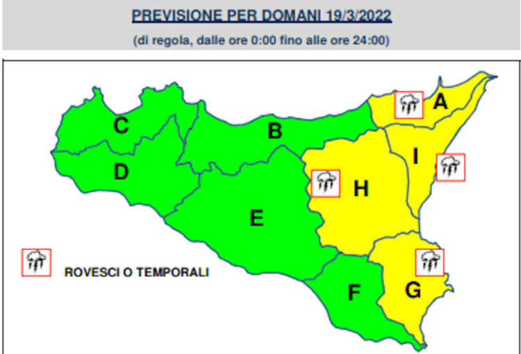 Meteo, allerta meteo gialla in Sicilia: ecco le previsioni