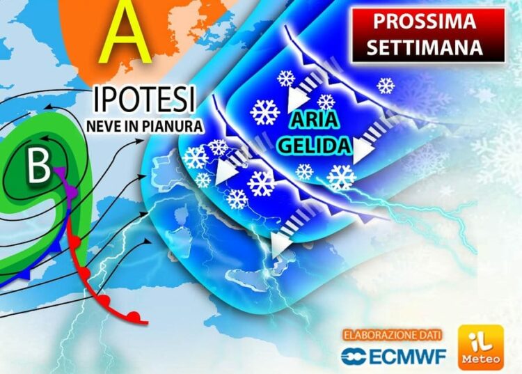 Meteo: freddo, gelo e neve per la prossima settimana