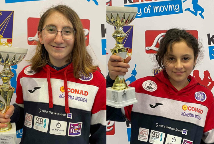 Scherma Modica: Sara Amore, Edoardo Aprile e Carla Scarso medaglie d’argento alla Regionale under14