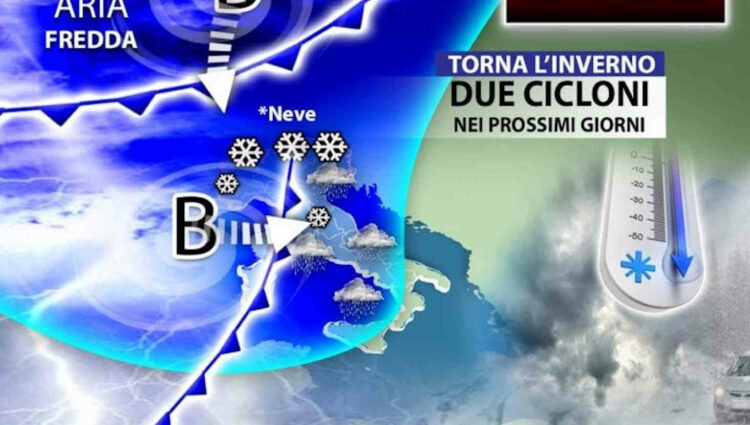 Meteo, due cicloni in arrivo in Italia: maltempo e freddo