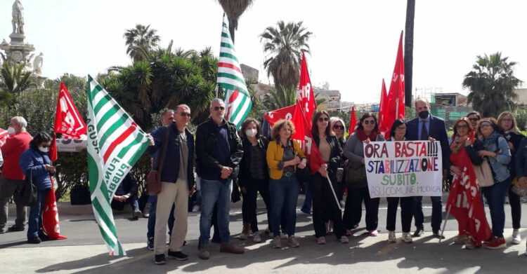 Ragusa, lavoratori Asu iblei a Palermo per stabilizzazione FOTO