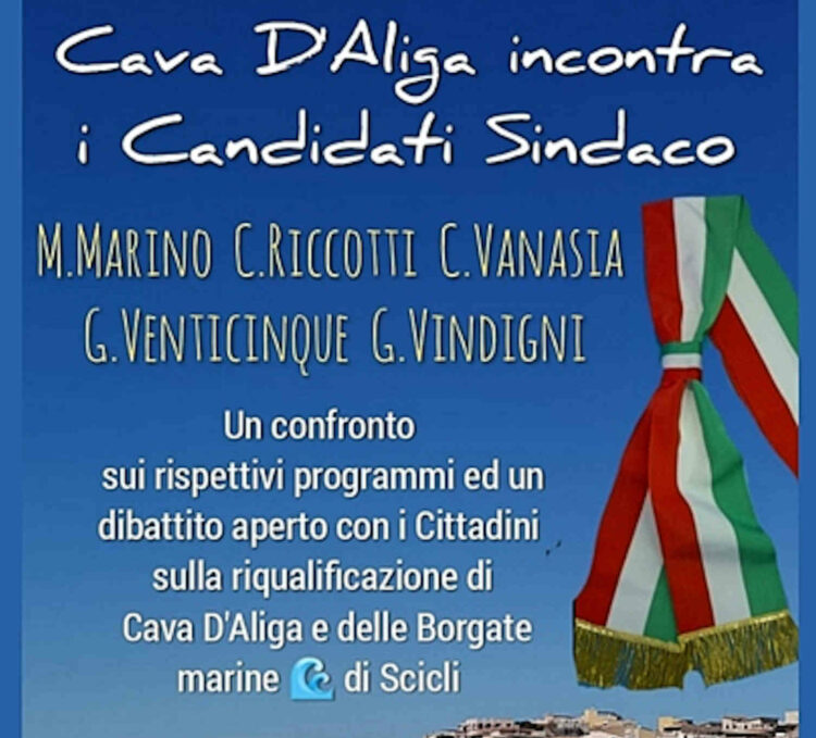 I candidati a sindaco di Scicli domenica al lungomare di Cava D'Aliga