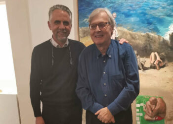 Vittorio Sgarbi in visita alla mostra “Le cento Sicilie”