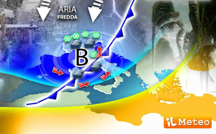 Meteo, arriva il ciclone polare: weekend con freddo, pioggia e neve