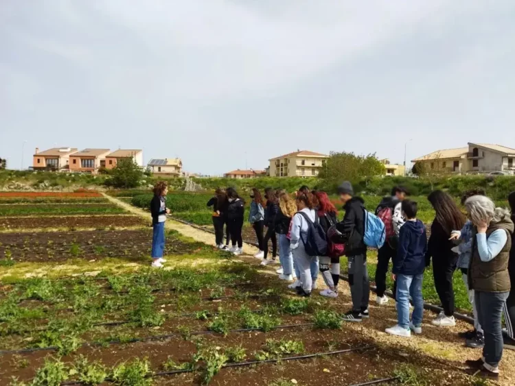 Gli studenti del Ferraris di Ragusa agli orti sociali