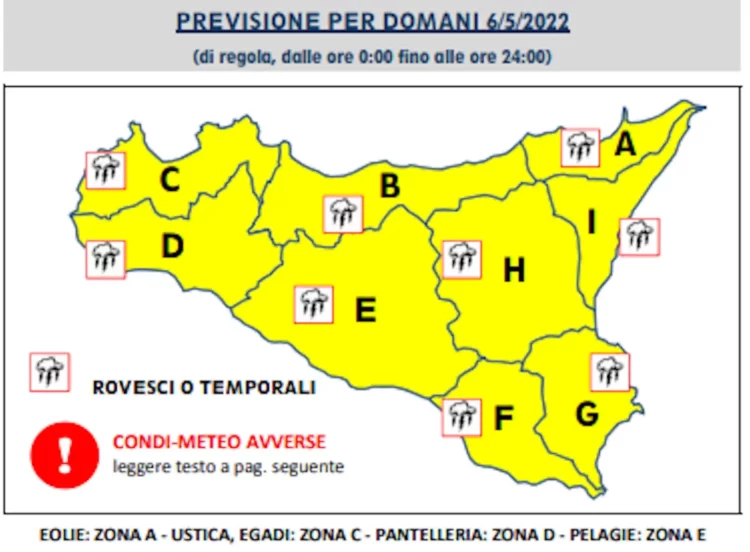 Meteo, protezione civile, allerta maltempo in Sicilia: anche a Ragusa