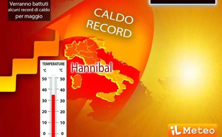 Meteo, Hannibal alla maasima potenza: caldo record nel weekend