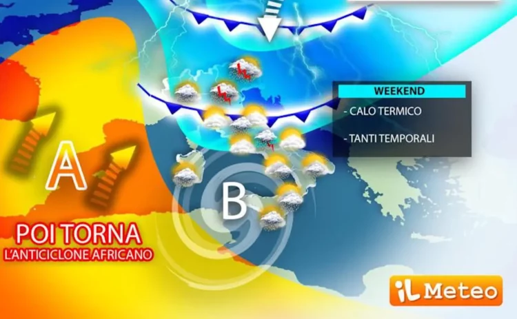 Meteo, temporali e grandine e poi caldo fino a 39 gradi