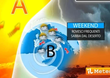 Meteo, vortice algerino in arrivo nel weekend: pioggia e sabbia del deserto
