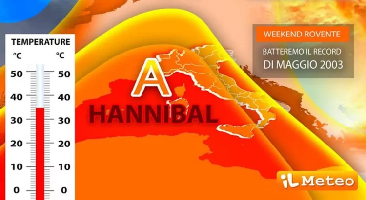 Meteo: weekend di fuoco con Hannibal: caldo record