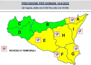 Meteo, allerta gialla: temporali sparsi
