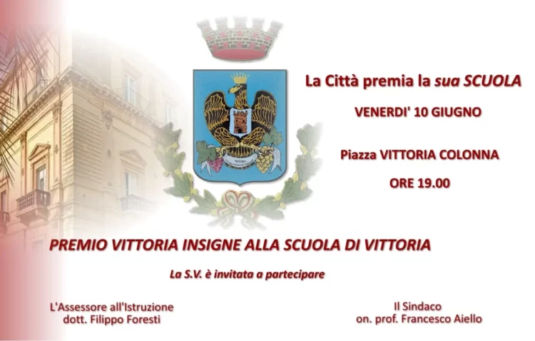 Premio Vittoria Insigne alla scuola di Vittoria