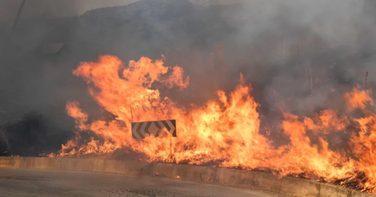 Incendio fra ispica e Pozzallo