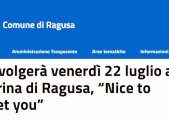 22 luglio Marina di Ragusa, “Nice to meet you”