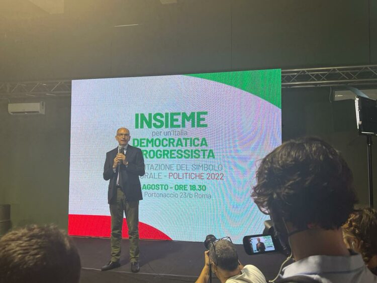 Letta, “Il nostro obiettivo è essere prima lista del Paese”