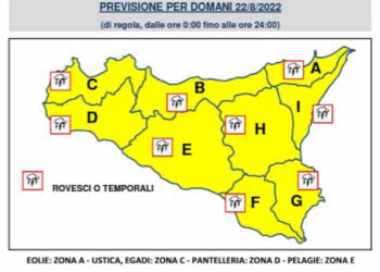 Maltempo, allerta gialla in Sicilia: arrivano i temporali