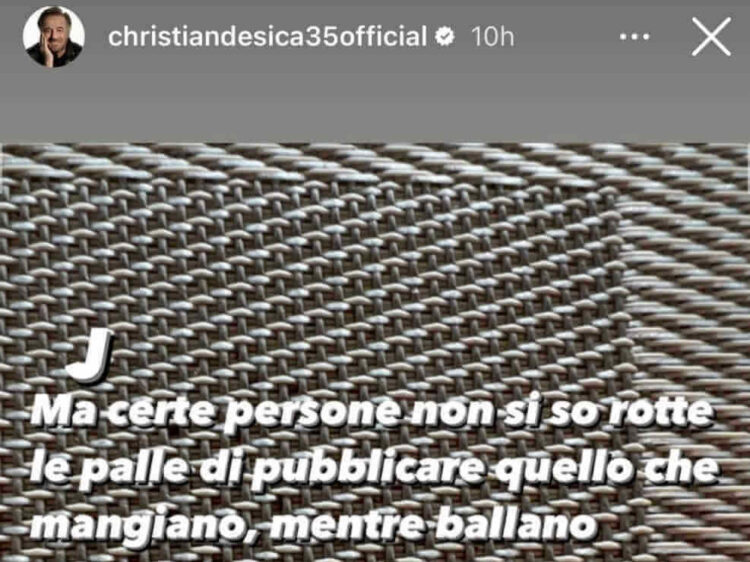 Christian De Sica su Instagram