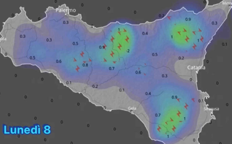 Maltempo in Sicilia: temporali e calo delle temperature