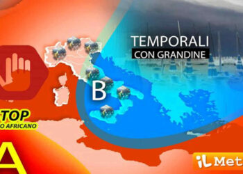 Stop al caldo africano, temporali con grandine fino a Ferragosto